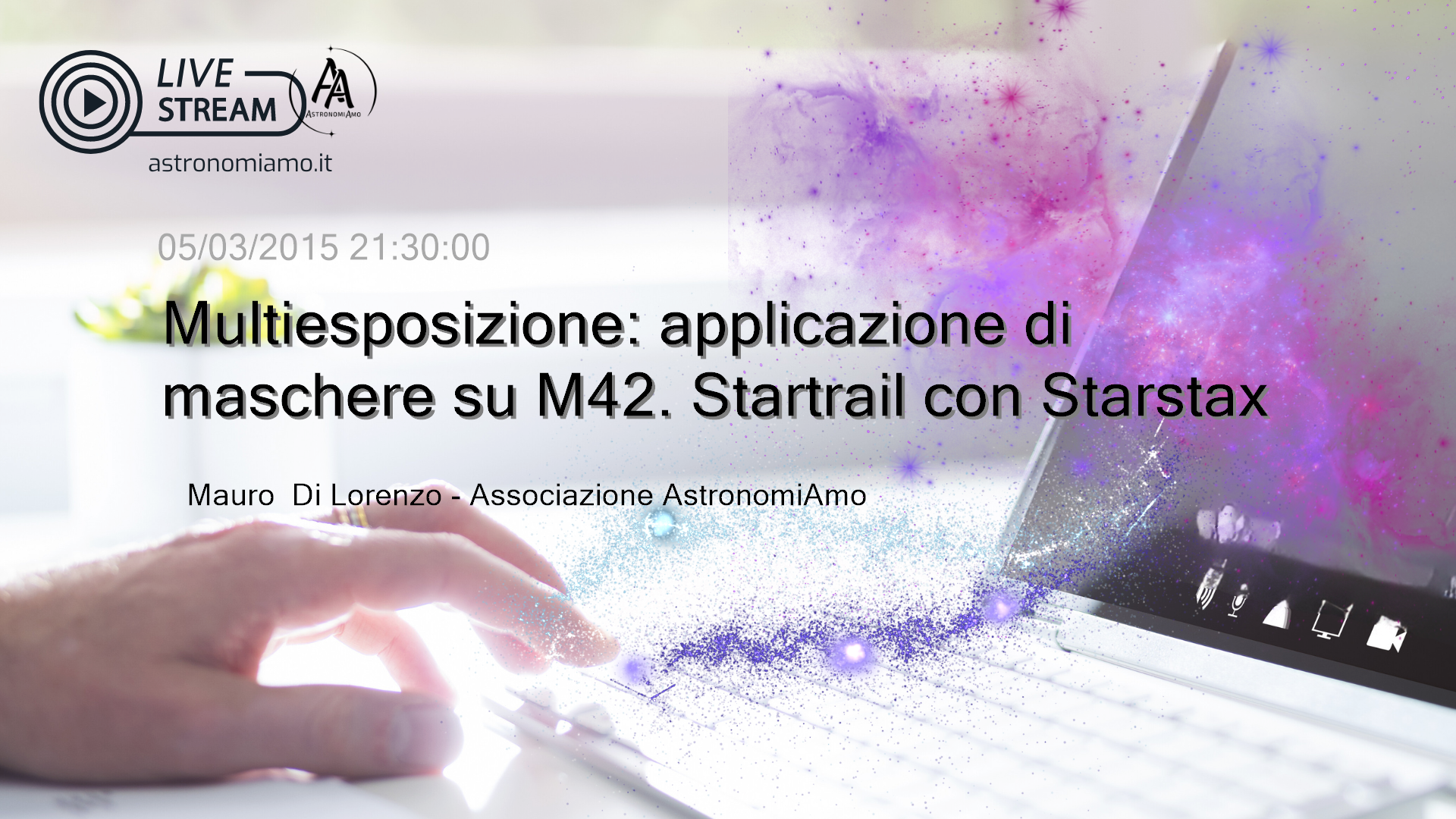 Multiesposizione: applicazione di maschere su M42. Startrail con Starstax