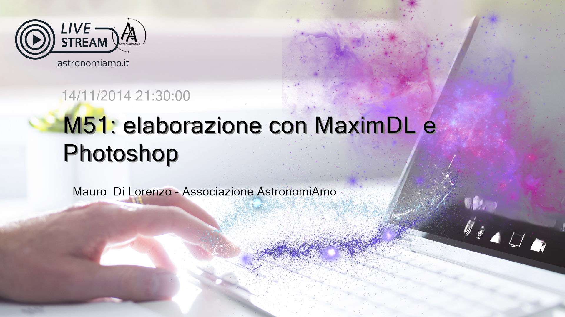 M51: elaborazione con MaximDL e Photoshop